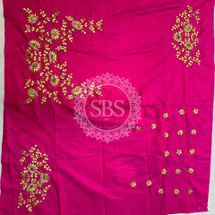 UNSTITCHED SILK GOTA PATTI HANDWORK BLOUSE