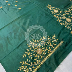 UNSTITCHED SILK GOTA PATTI HANDWORK BLOUSE