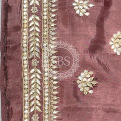 UPADA SILK GOTA PATTI LEHENGA Wine / Free Size