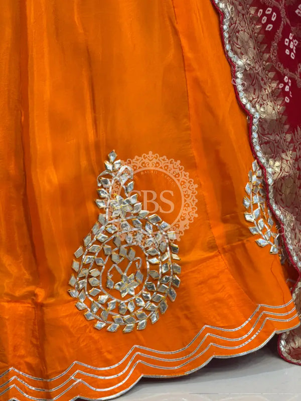 UPADA SILK LEHENGA WITH GHATCHOLA DUPATTA