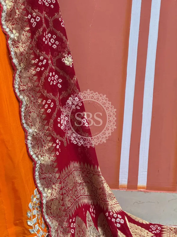 UPADA SILK LEHENGA WITH GHATCHOLA DUPATTA