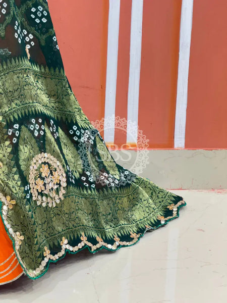 UPADA SILK LEHENGA WITH GHATCHOLA DUPATTA