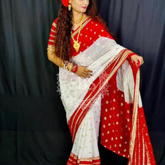 VISCOS GEORGETTE DOUBLE SHADE SAREE