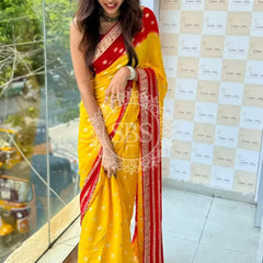 VISCOS GEORGETTE DOUBLE SHADE SAREE