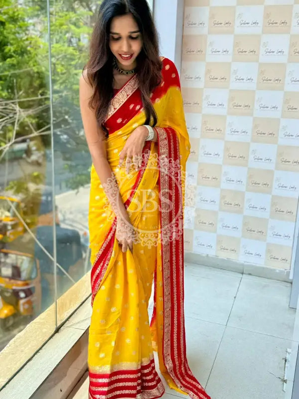 VISCOS GEORGETTE DOUBLE SHADE SAREE