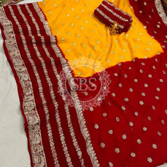 VISCOS GEORGETTE DOUBLE SHADE SAREE