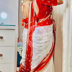 VISCOS GEORGETTE DOUBLE SHADE SAREE