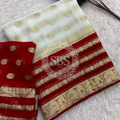 VISCOS GEORGETTE DOUBLE SHADE SAREE