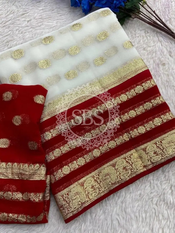 VISCOS GEORGETTE DOUBLE SHADE SAREE