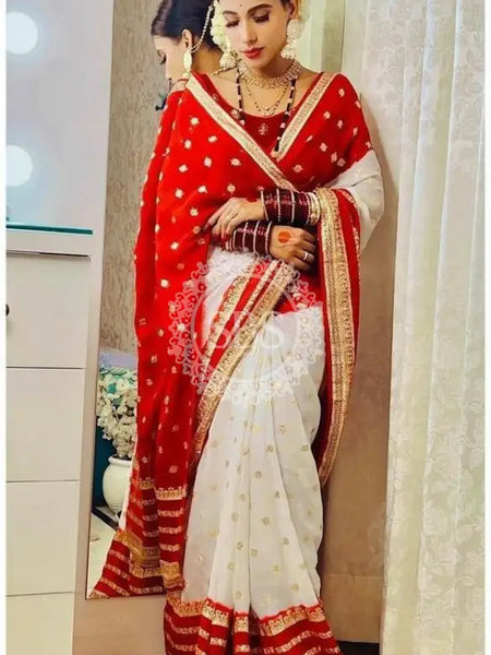 VISCOS GEORGETTE DOUBLE SHADE SAREE