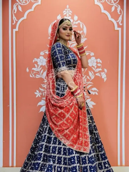Zari Ghatchola Pure Georgette lehenga