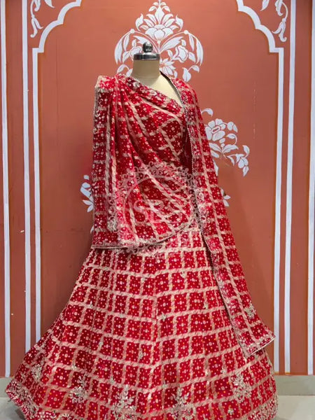 Zari Ghatchola Pure Georgette lehenga