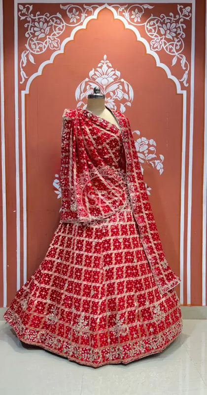 Zari Ghatchola Pure Georgette lehenga